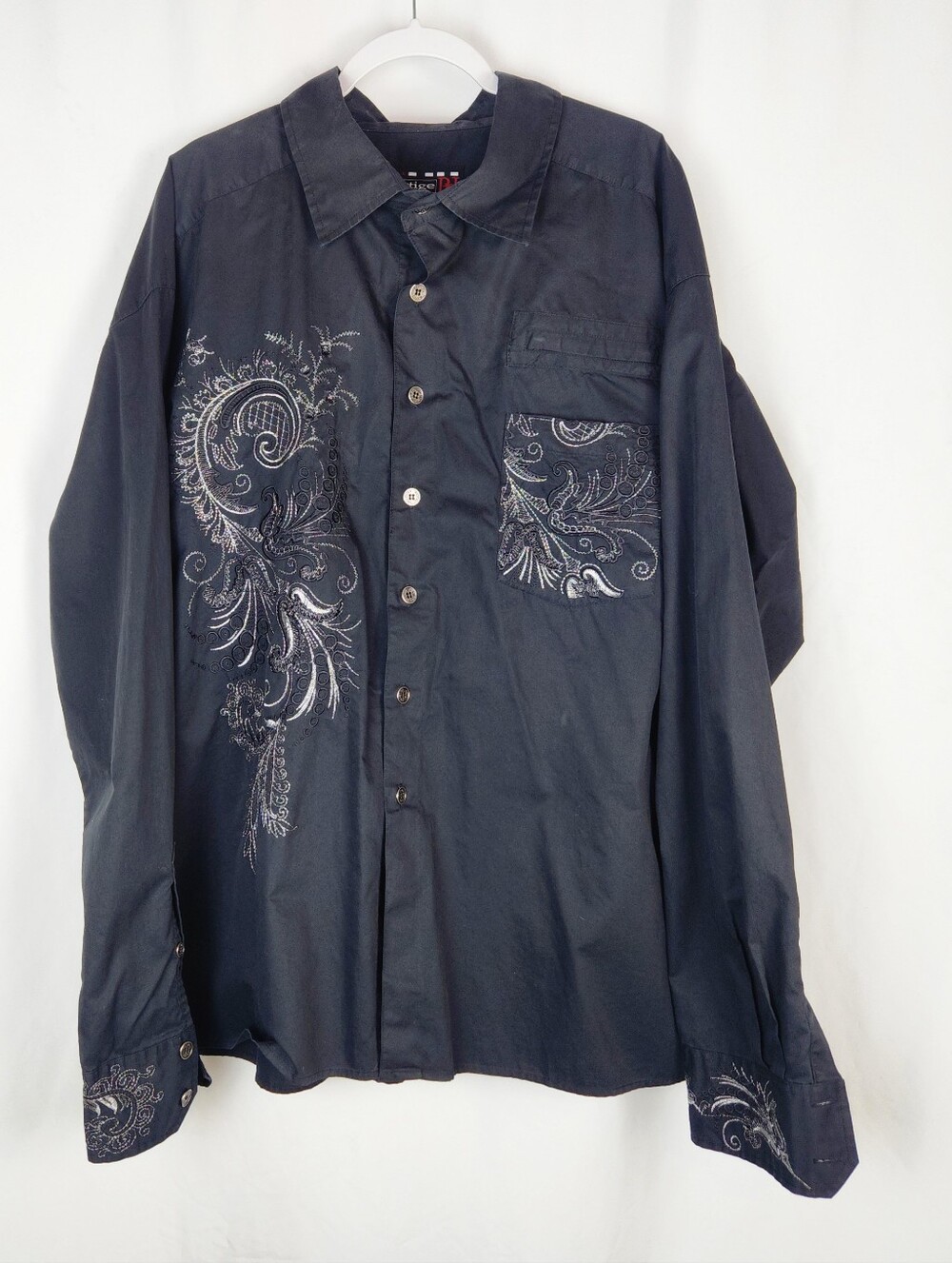 Royal Prestige Embroidered Men’s Button Shirt 3XL Long Sleeve